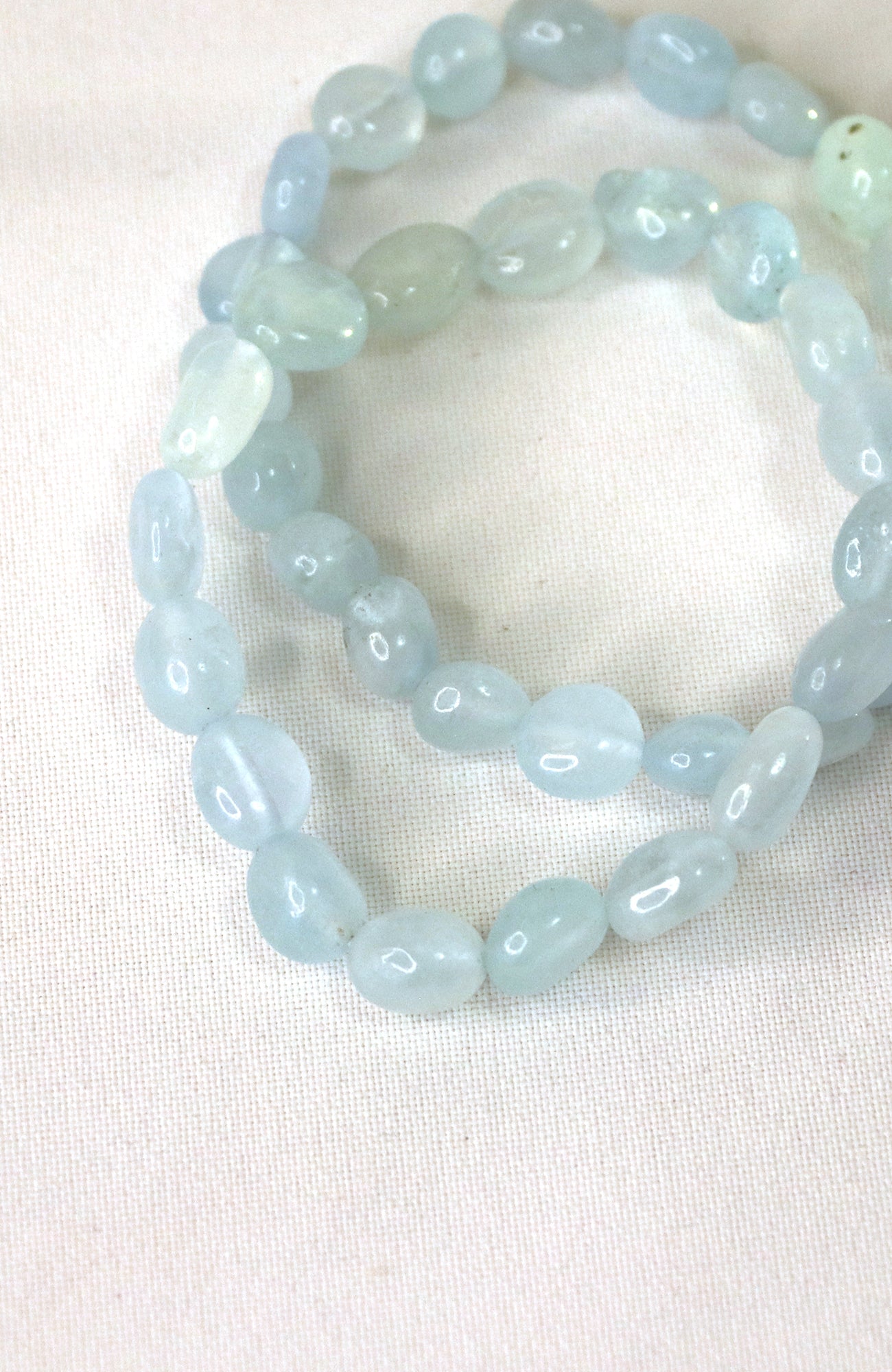 Aquamarine 8-12mm Nugget Bracelet 391